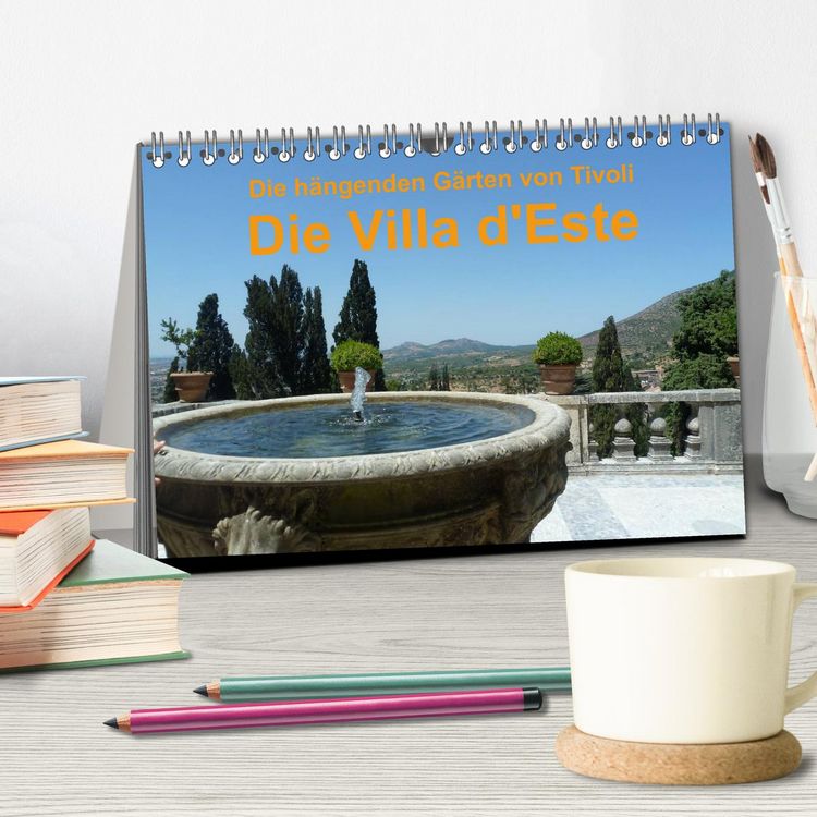 Produktbild: Die h&auml;ngenden G&auml;rten von Tivoli - Die Villa d'Este (Tischkalender 2026 DIN A5 quer), CALVENDO Monatskalender