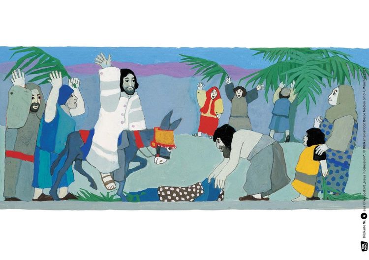Produktbild: Jesus in Jerusalem. Kamishibai Bildkartenset