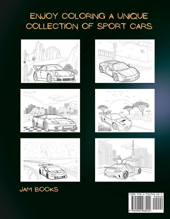Produktbild: Sports Car Coloring Book