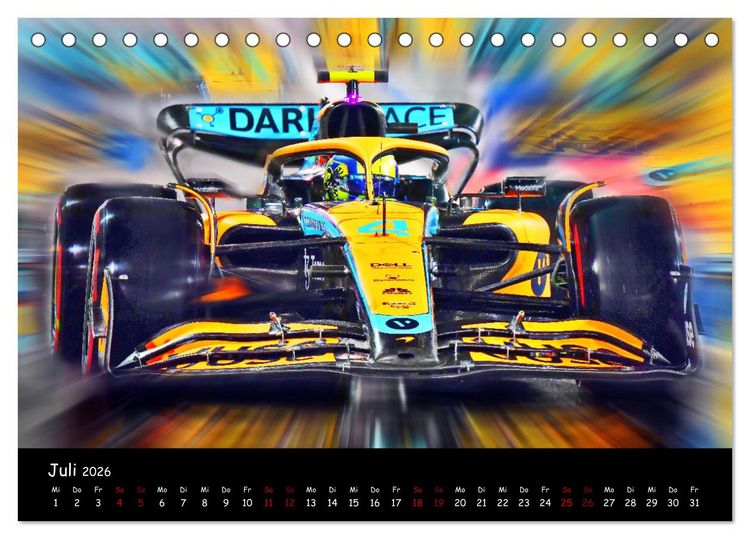 Produktbild: Formel 1 - Benzin im Blut (Tischkalender 2026 DIN A5 quer), CALVENDO Monatskalender