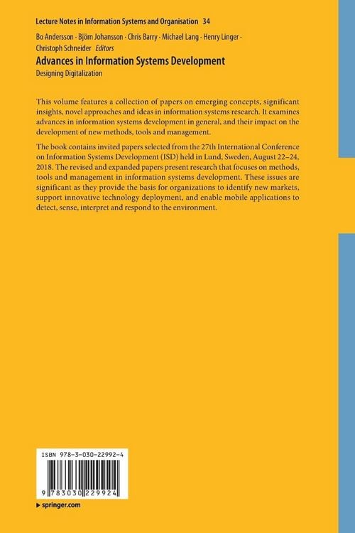 Produktbild: Advances in Information Systems Development