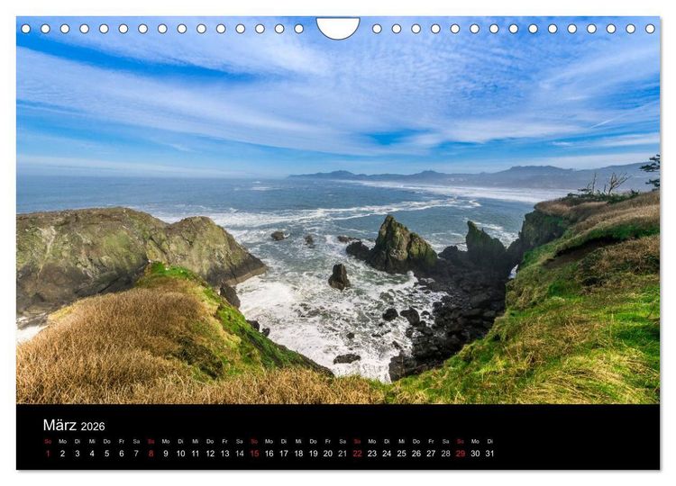 Produktbild: Die Oregon-K&uuml;ste (Wandkalender 2026 DIN A4 quer), CALVENDO Monatskalender