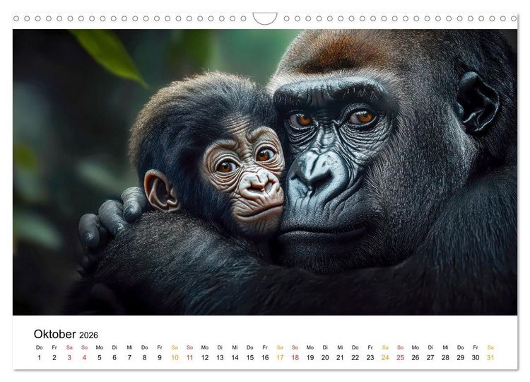 Produktbild: Tierm&uuml;tter - die sanfte Seite der Wildnis (Wandkalender 2026 DIN A3 quer), CALVENDO Monatskalender