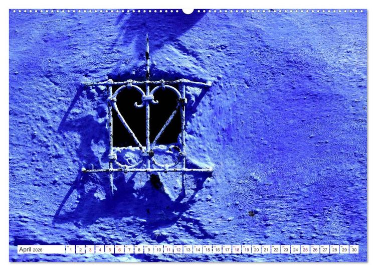 Produktbild: Chefchaouen - Blue Details (hochwertiger Premium Wandkalender 2026 DIN A2 quer), Kunstdruck in Hochglanz
