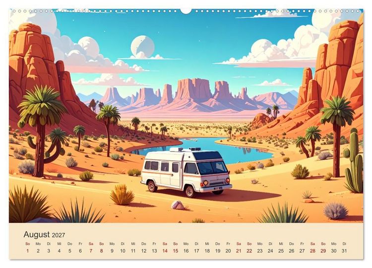 Produktbild: Vanlife Ein Leben auf der Stra&szlig;e (Wandkalender 2027 DIN A2 quer), CALVENDO Monatskalender