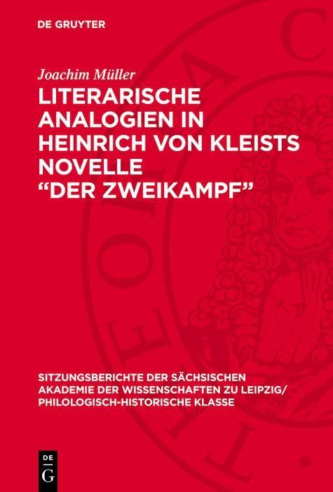 Produktbild: Literarische Analogien in Heinrich von Kleists Novelle "Der Zweikampf"
