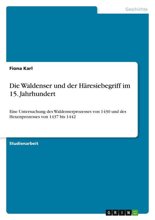 Produktbild: Die Waldenser und der H&auml;resiebegriff im 15. Jahrhundert