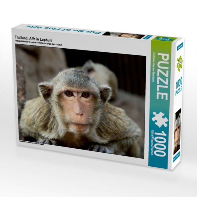 Produktbild: CALVENDO Puzzle Thailand, Affe in Lopburi | 1000 Teile Lege-Gr&ouml;&szlig;e 64x48cm Foto-Puzzle f&uuml;r gl&uuml;ckliche Stunden