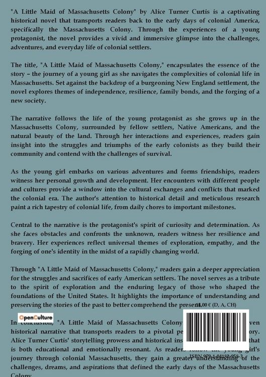 Produktbild: A Little Maid Of Massachusetts Colony