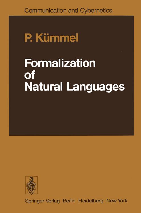 Produktbild: Formalization of Natural Languages
