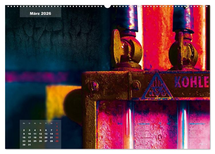 Produktbild: AUSSER BETRIEB - Industriekultur mit PopArt-Einfl&uuml;ssen (Wandkalender 2026 DIN A2 quer), CALVENDO Monatskalender