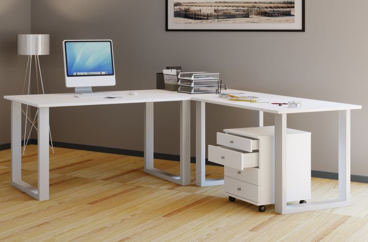 Produktbild: U Schreibtisch Eckschreibtisch L Form 190x130x50