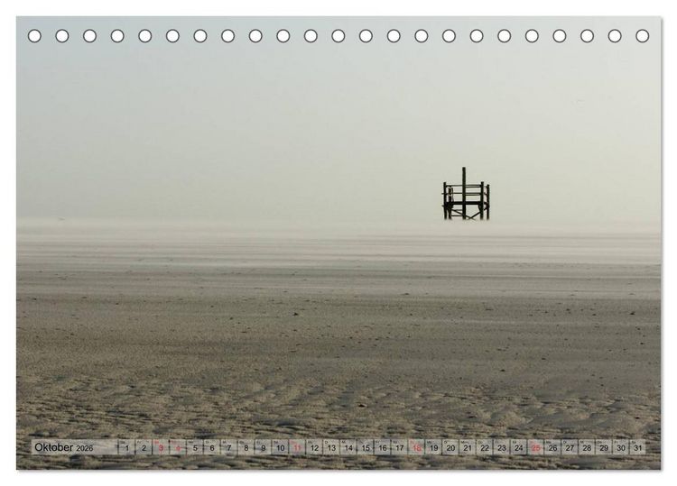 Produktbild: ST. PETER-ORDING PURistisch (Tischkalender 2026 DIN A5 quer), CALVENDO Monatskalender