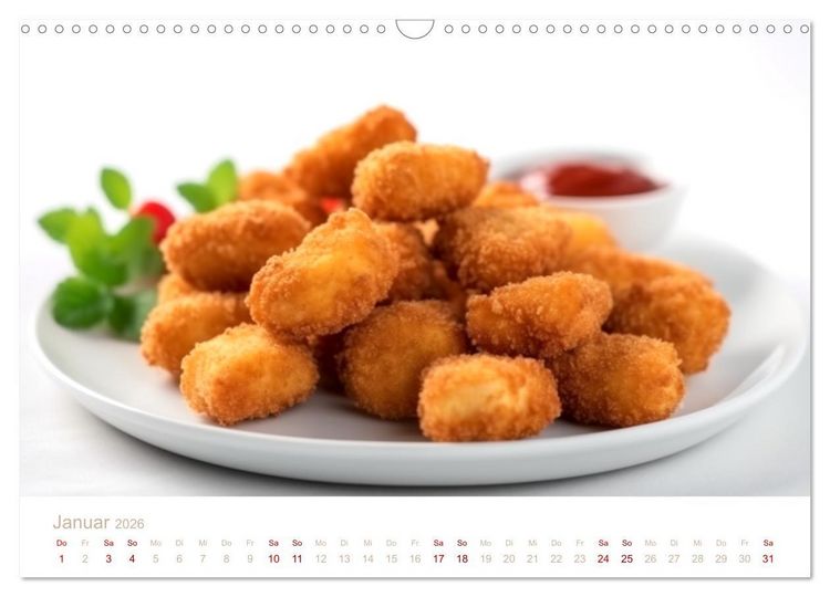 Produktbild: FAST FOOD (Wandkalender 2026 DIN A3 quer), CALVENDO Monatskalender