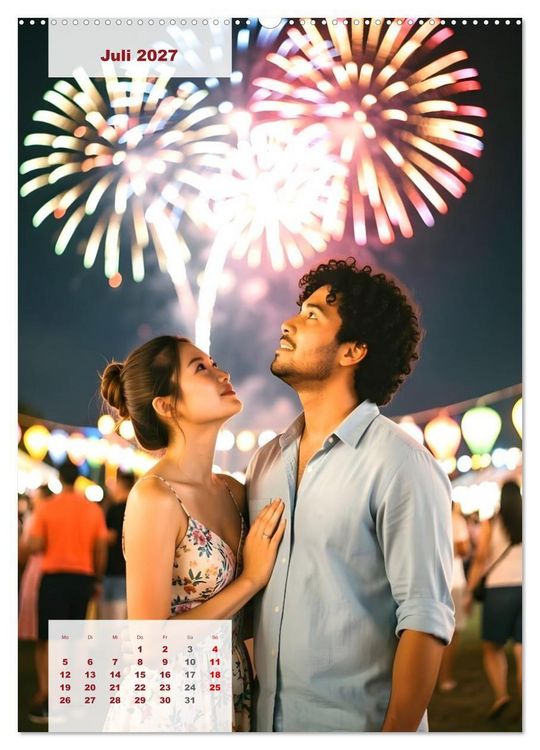 Produktbild: Herzen im Einklang &ndash; LOVERS EDITION (hochwertiger Premium Wandkalender 2027 DIN A2 hoch), Kunstdruck in Hochglanz