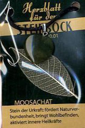 Produktbild: Moosachat Herzblatt, Gl&uuml;cksstein