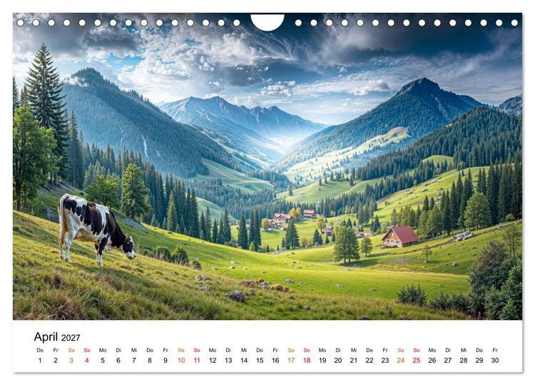 Produktbild: Deutschland - zwischen Bergen und Meeren (Wandkalender 2027 DIN A4 quer), CALVENDO Monatskalender