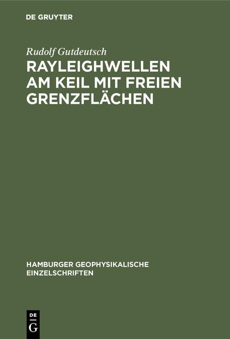Produktbild: Rayleighwellen am Keil mit freien Grenzfl&auml;chen