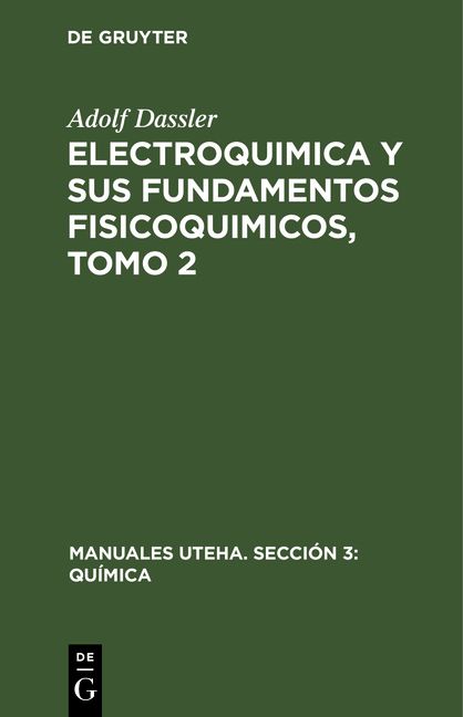 Produktbild: Electroquimica y sus fundamentos fisicoquimicos, Tomo 2