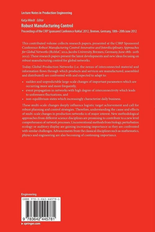 Produktbild: Robust Manufacturing Control