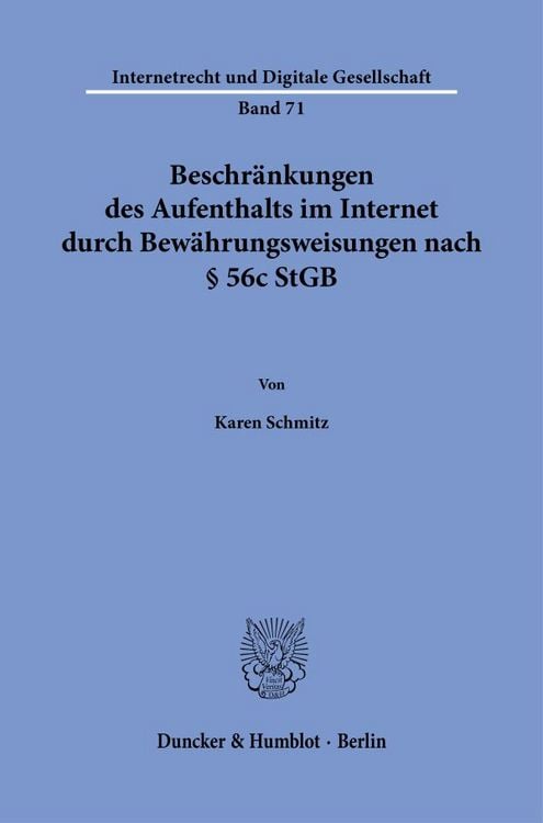 Produktbild: Beschränkungen des Aufenthalts im Internet durch Bewährungsweisungen nach § 56c StGB