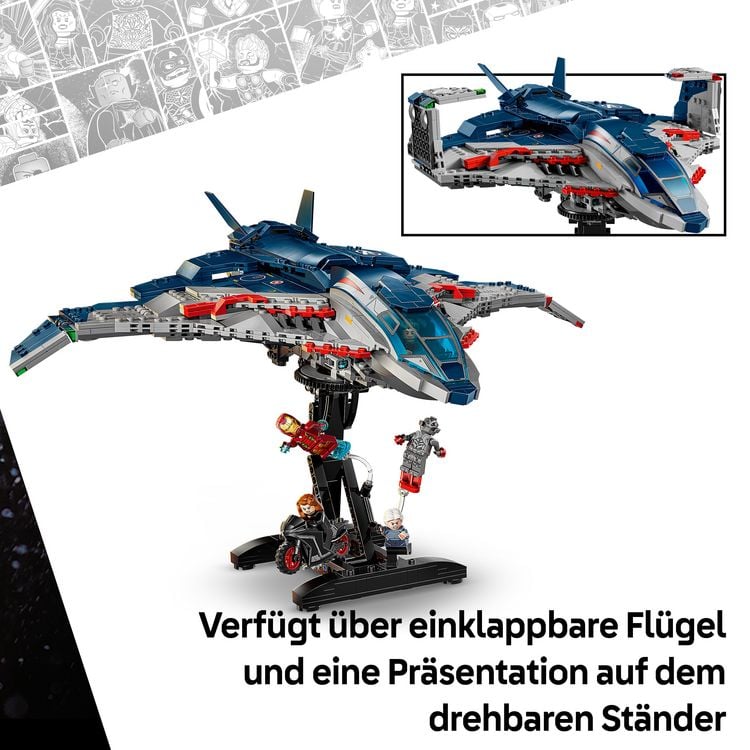 Produktbild: LEGO Marvel Avengers Quinjet 76325 &ndash; Kinder Spielzeug &ndash; Geschenk ab 12