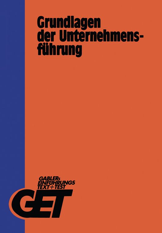 Produktbild: Grundlagen der Unternehmensf&uuml;hrung