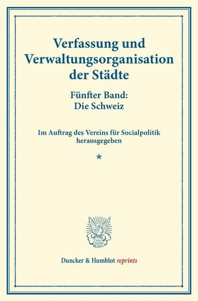 Produktbild: Verfassung und Verwaltungsorganisation der St&auml;dte.