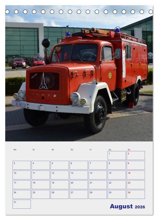 Produktbild: FEUERWEHR-Legende (Tischkalender 2026 DIN A5 hoch), CALVENDO Monatskalender