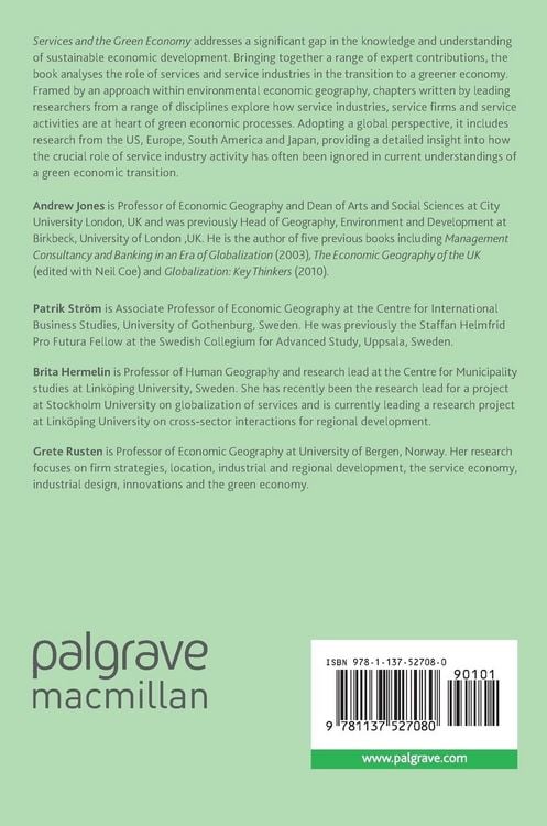 Produktbild: Services and the Green Economy