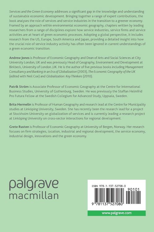 Produktbild: Services and the Green Economy