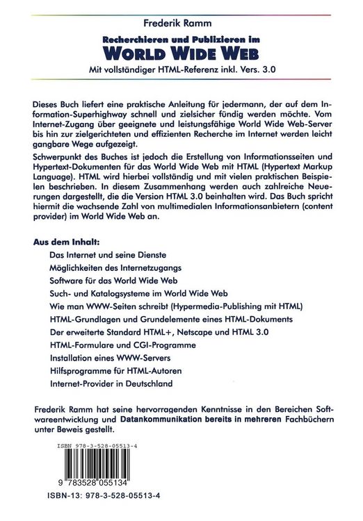 Produktbild: Recherchieren und Publizieren im World Wide Web