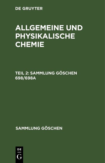 Produktbild: Allgemeine und physikalische Chemie. Teil 2