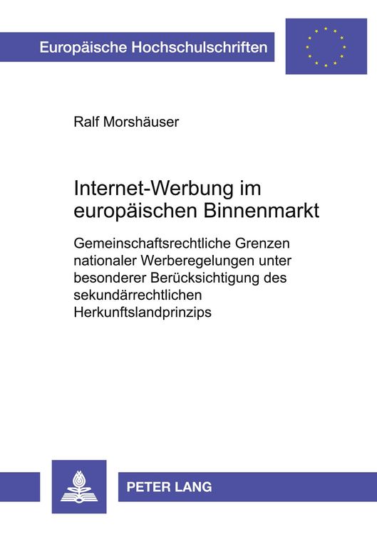 Produktbild: Internet-Werbung im europ&auml;ischen Binnenmarkt