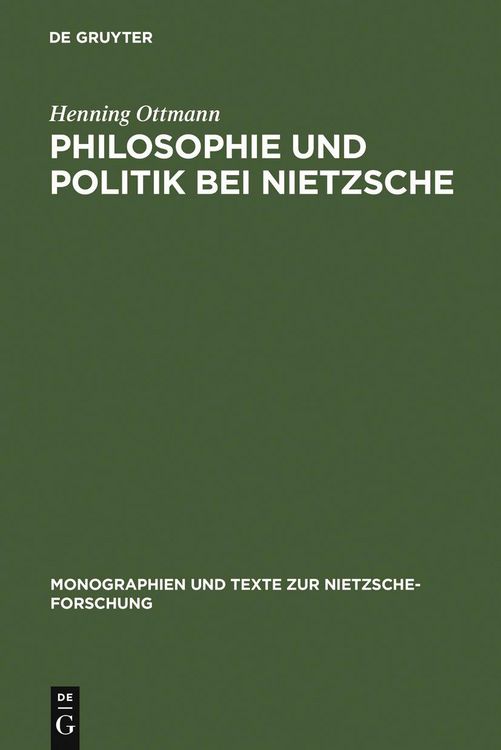 Produktbild: Philosophie und Politik bei Nietzsche