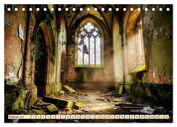 Produktbild: Lost Places &ndash; Stille Zeugen der Vergangenheit (Tischkalender 2027 DIN A5 quer), CALVENDO Monatskalender
