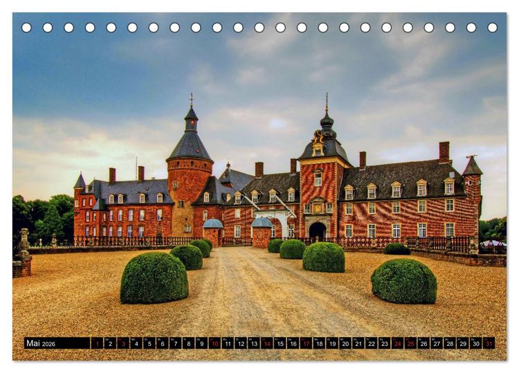 Produktbild: Burgen und Schl&ouml;sser im M&uuml;nsterland (Tischkalender 2026 DIN A5 quer), CALVENDO Monatskalender