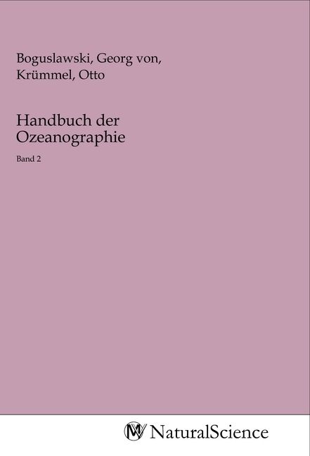 Produktbild: Handbuch der Ozeanographie