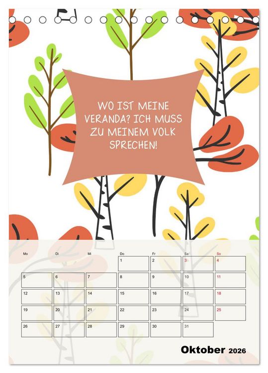 Produktbild: K&ouml;nigin &uuml;ber alles! Typokalender f&uuml;r starke Frauen (Tischkalender 2026 DIN A5 hoch), CALVENDO Monatskalender
