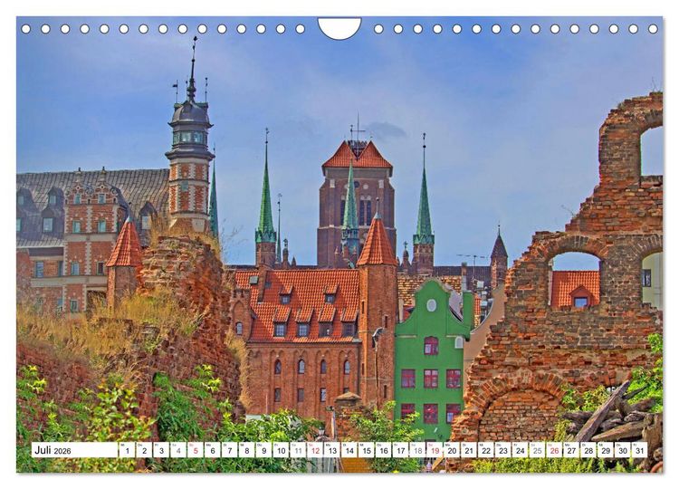 Produktbild: Danzig - Eine historische Sch&ouml;nheit (Wandkalender 2026 DIN A4 quer), CALVENDO Monatskalender