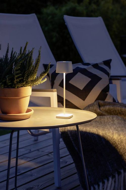 Produktbild: Konstsmide 7829-250 Capri LED-Akku-Tischlampe 2.2W Warmwei&szlig; Wei&szlig;