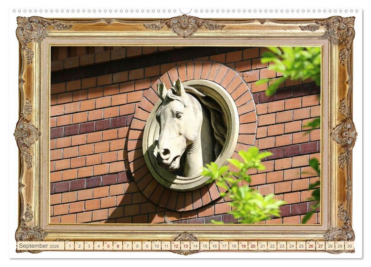 Produktbild: Pferde sind Kunst - horizontal (hochwertiger Premium Wandkalender 2026 DIN A2 quer), Kunstdruck in Hochglanz
