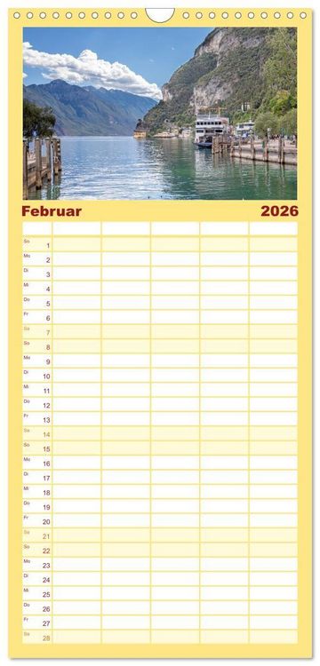 Produktbild: Familienplaner 2026 - Riva del Garda - Am Gardasee ganz im Norden mit 5 Spalten (Wandkalender, 21 x 45 cm) CALVENDO