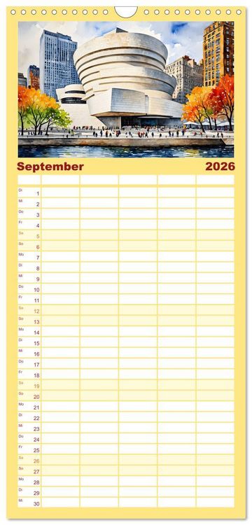 Produktbild: Familienplaner 2026 - Sightseeing New York mit 5 Spalten (Wandkalender, 21 x 45 cm) CALVENDO