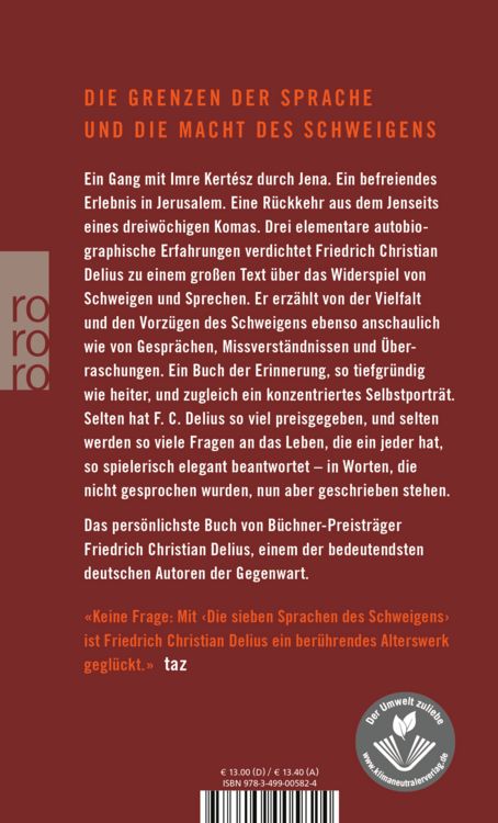 Produktbild: Die sieben Sprachen des Schweigens