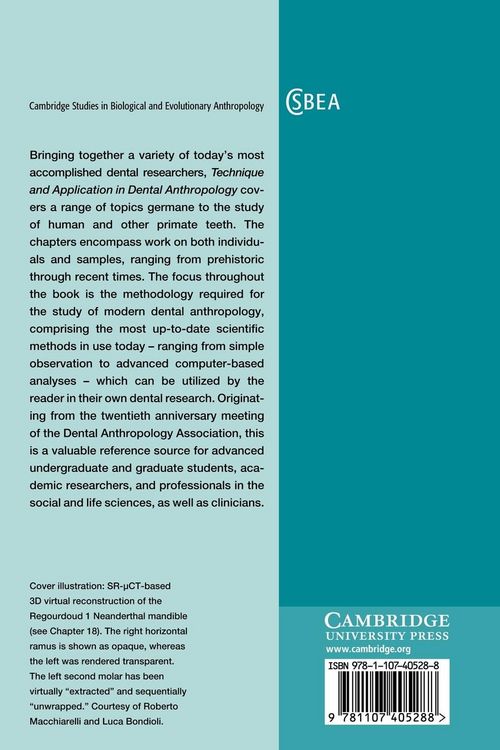 Produktbild: Technique and Application in Dental Anthropology