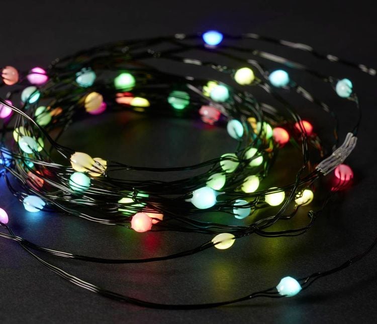 Produktbild: Sygonix SY-5167250 USB-Lichterkette über USB Anzahl Leuchtmittel 200 LED RGB Beleuchtete Länge: 19.9 m per App steuerbar, Timer, mit Farbwechsel