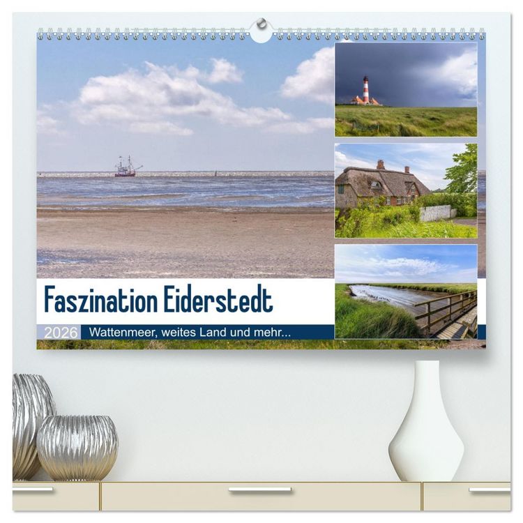 Produktbild: Faszination Eiderstedt (hochwertiger Premium Wandkalender 2026 DIN A2 quer), Kunstdruck in Hochglanz