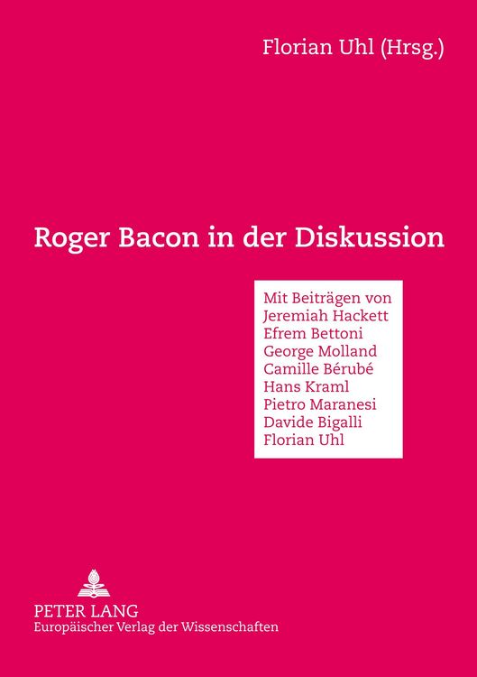 Produktbild: Roger Bacon in der Diskussion