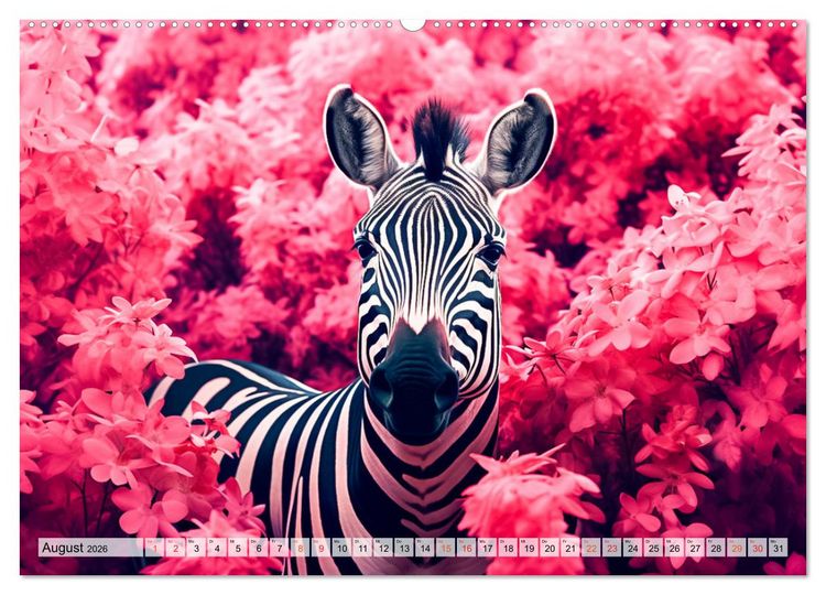 Produktbild: Animal Art - Tiere und Blumen (Wandkalender 2026 DIN A2 quer), CALVENDO Monatskalender
